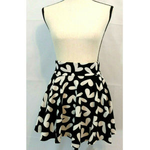 Skirt M 7-8 Mini Skater Circle Flare Black White